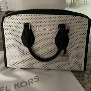 Micheal Kors authentic white and black purse